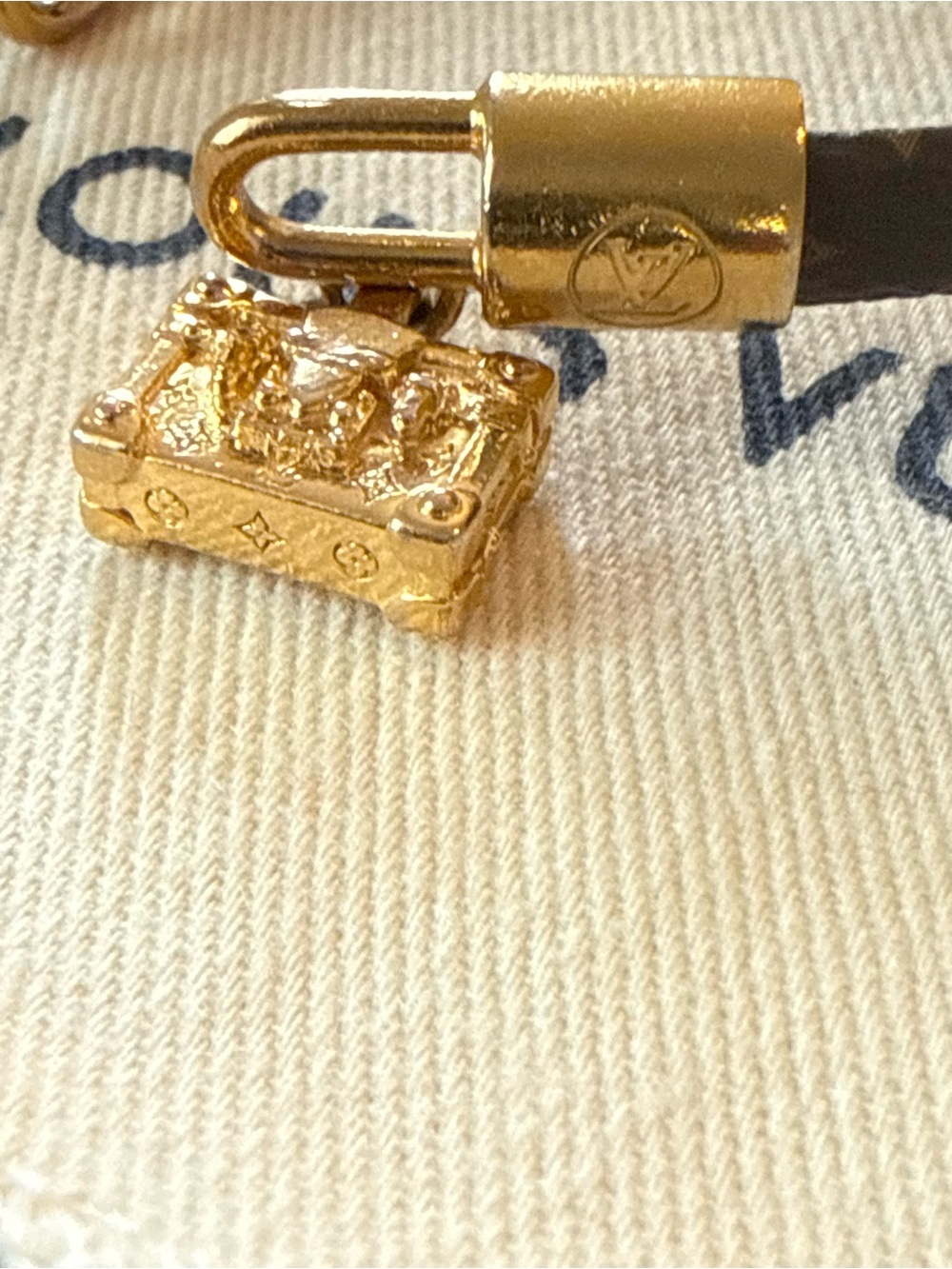 🔥Louis Vuitton Malle Charm Bracelet with Gold Hardware Retail 39+🔥